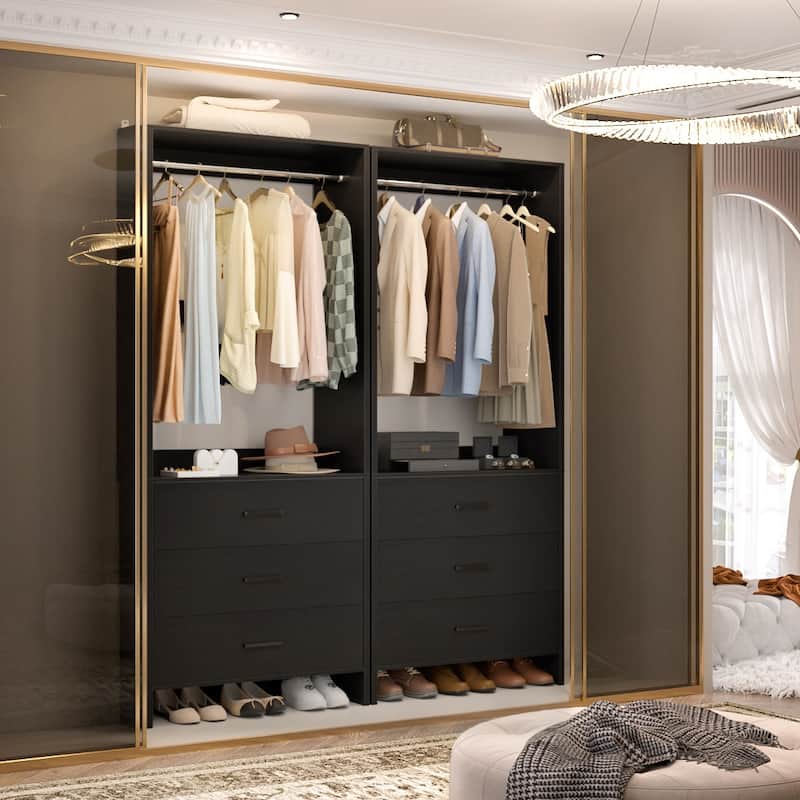 Cimly Freestanding Closet Sytem, Closet Organizer Wardrobe for Walk-in and Reach-in Closet