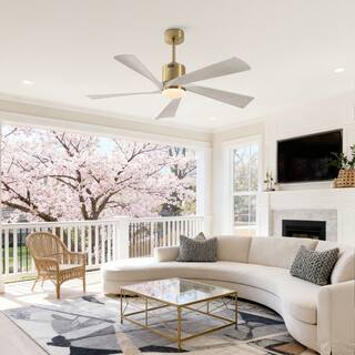 GetLedel 52" Modern 5-Blade LED Ceiling Fan with Light and Remote - 52-in