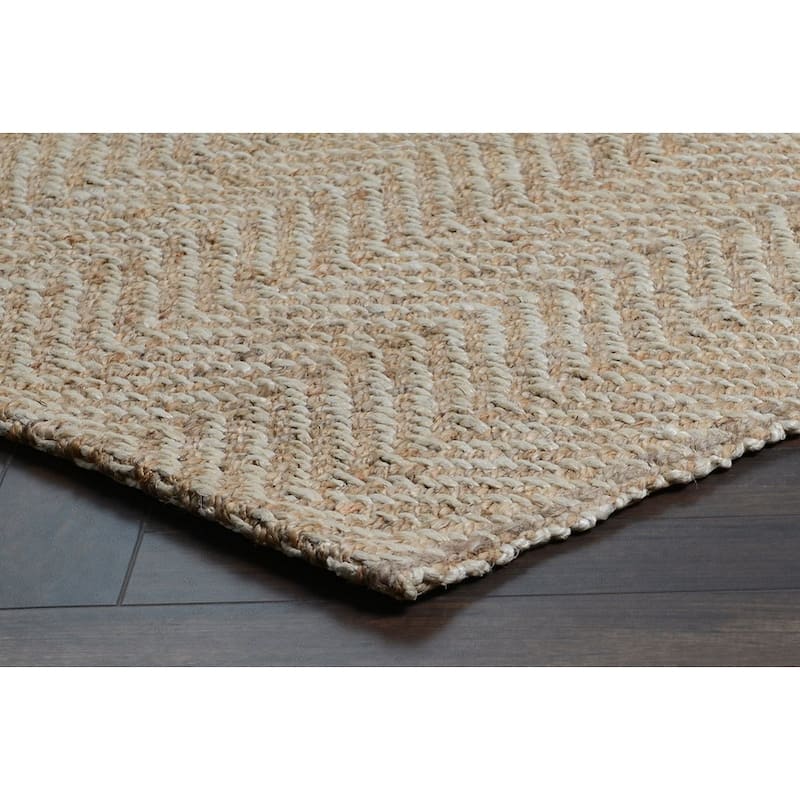 Chevron Handwoven Jute Area Rug by Kosas Home