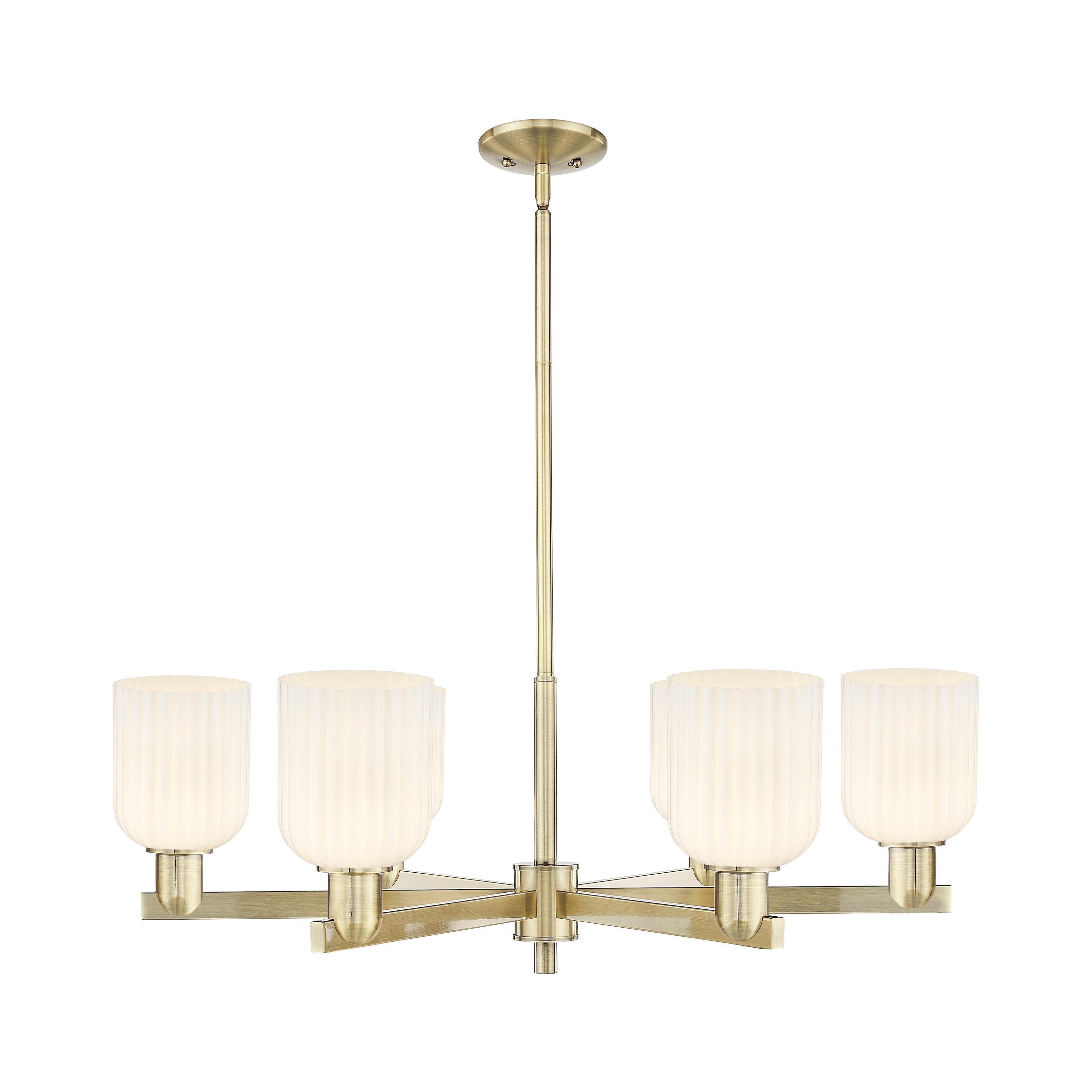 Innovations LightingDowntown Urban - Bridal Veil - 6 Light 35" Stem Hung Chandelier