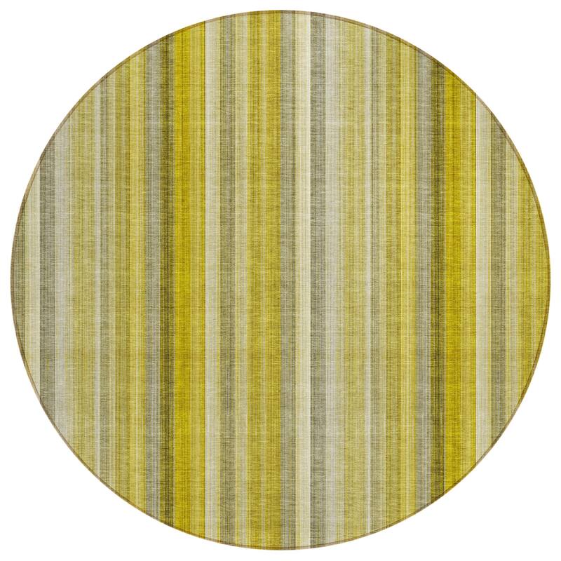 Machine Washable Indoor/ Outdoor Striped Chantille Rug