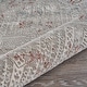 preview thumbnail 5 of 5, LR Home Carved Transitional Geometric Polyester Area Rug, Gray and Ivory