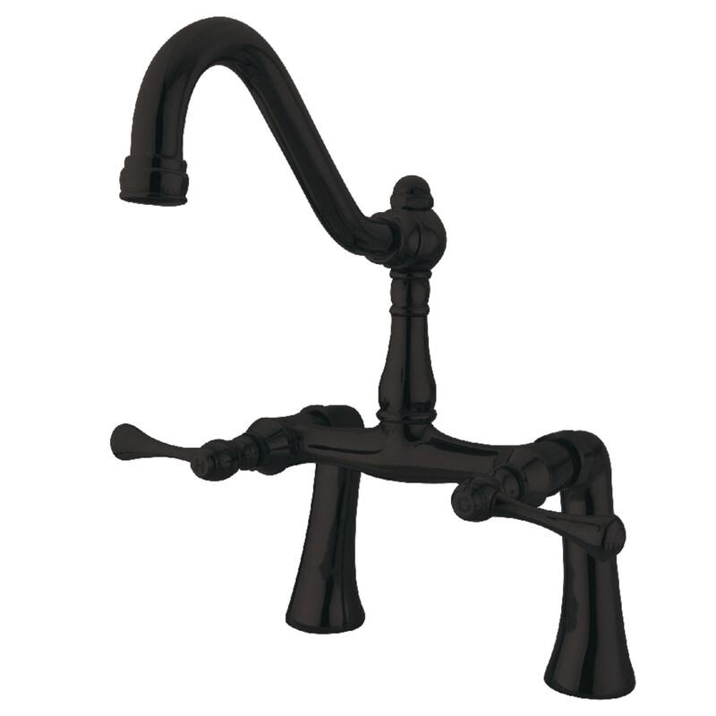 Restoration 7 in. Center Deck Mount Clawfoot Tub Faucet in Oil Rubbed Bronze