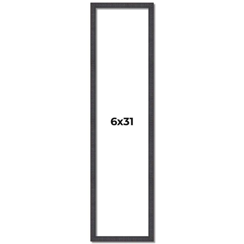 6x31 Frame Brown Solid Wood Picture Frame - Complete Modern Photo
