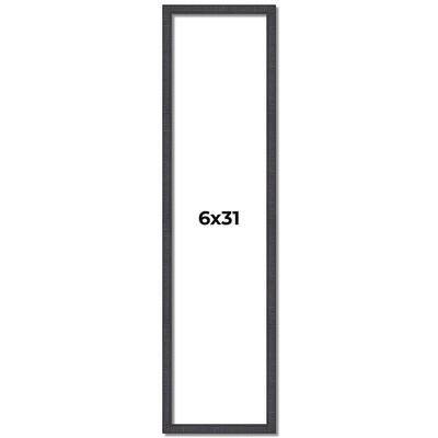6x31 Frame Brown Solid Wood Picture Frame - Complete Modern Photo