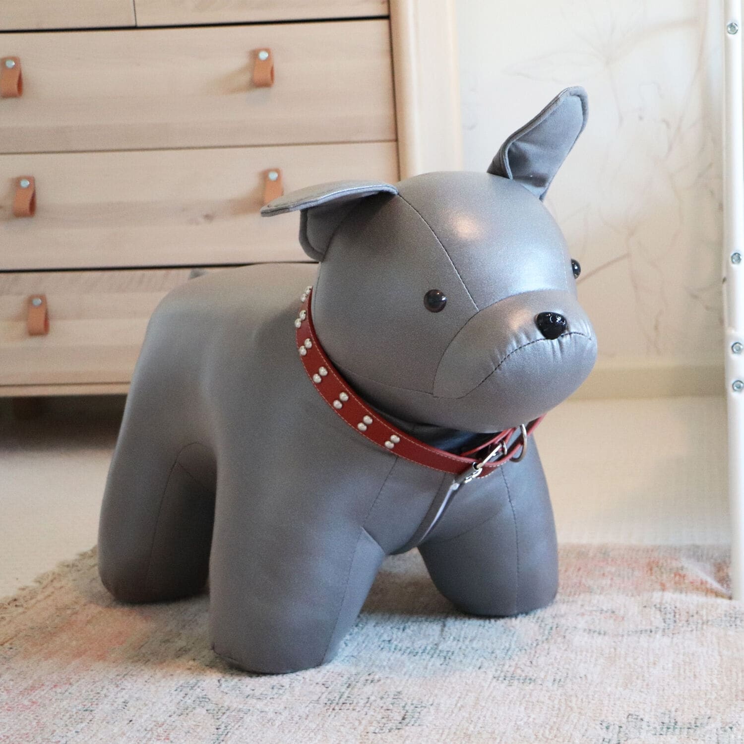 Critter Sitters 15 In. Seat Height Gray Faux Leather Dog Animal