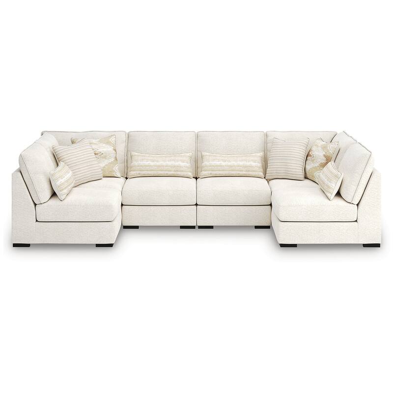 Signature Design by Ashley Donelson Creek White 6-Piece Sectional - 192" W x 43" D x 40" H
