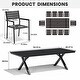 preview thumbnail 26 of 36, 11/13-Piece Outdoor All-Weather Patio Dining Set Aluminum Rectangular Table with Umbrella Hole and Stackable Chairs