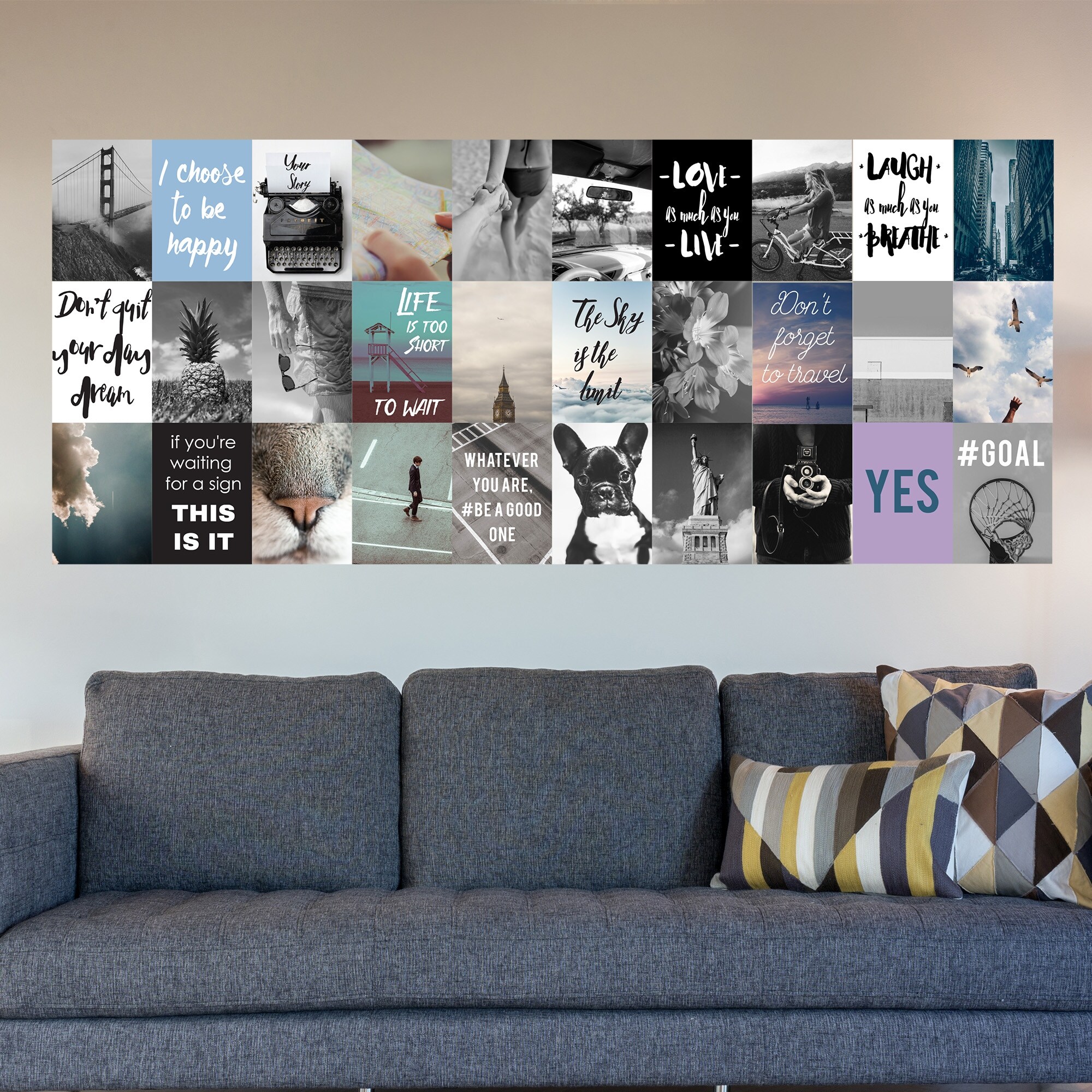 Shop Walplus Travel Collage Plates Wall Sticker Decal Diy Art Home Decor Overstock 31951324