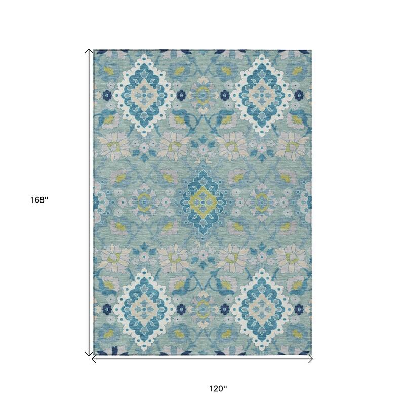 HomeRoots Oriental Traditional Rectangle Outdoor Rug