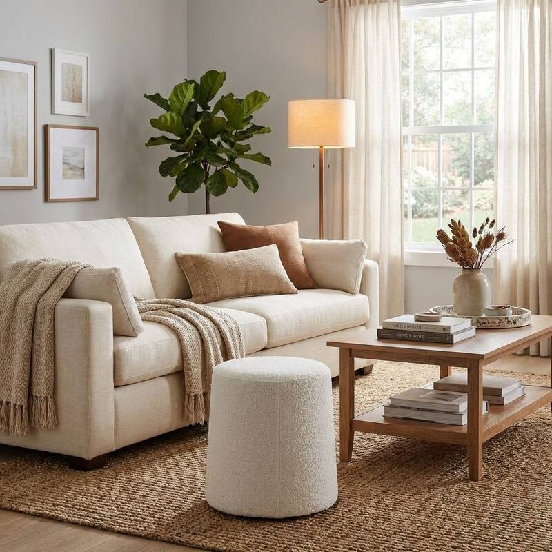 HomePop Organic Shape Ottoman