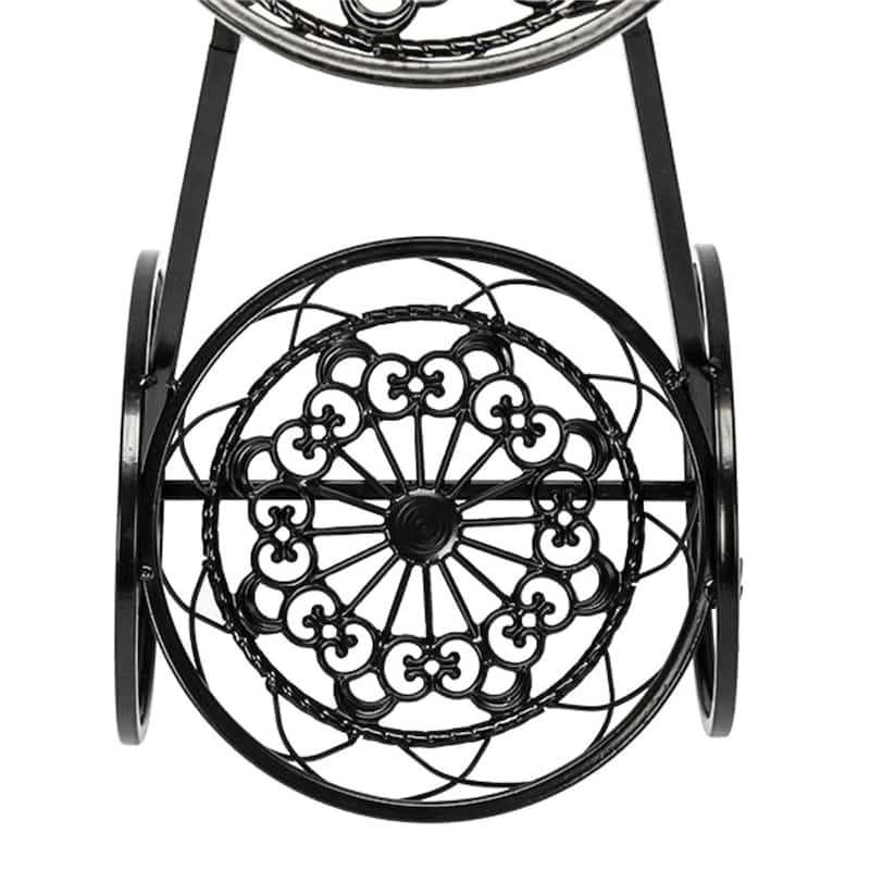 Large Bike Planter Garden Ornament Metal Bicycle Plant Stand with 3 Flower Pots Indoor Outdoor
