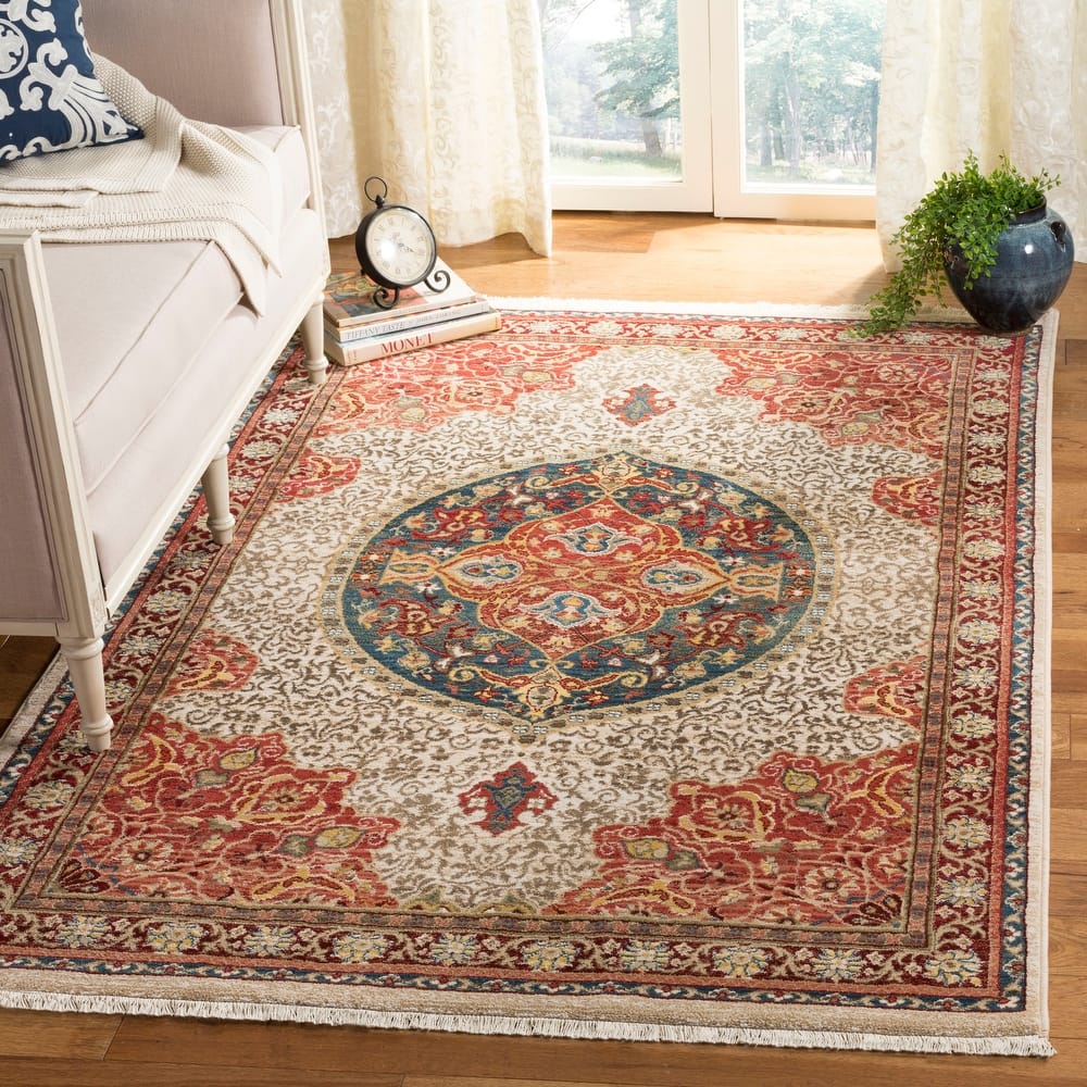 SAFAVIEH Kashan Patrice Oriental Rug with Fringe