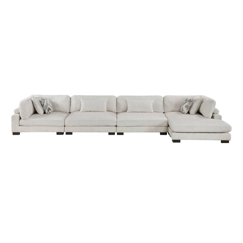 Abbeville Microfiber 4-Piece Modular Sectional with Chaise