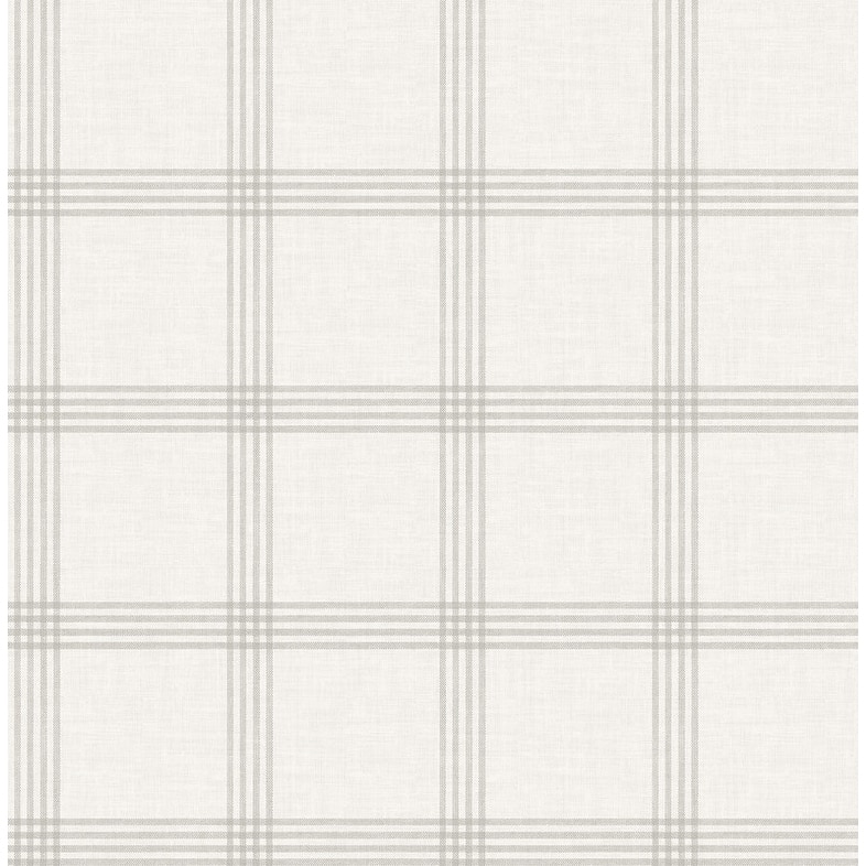 Chesapeake Twain Dove Plaid Wallpaper - 20.5in x 396in x 0.025in