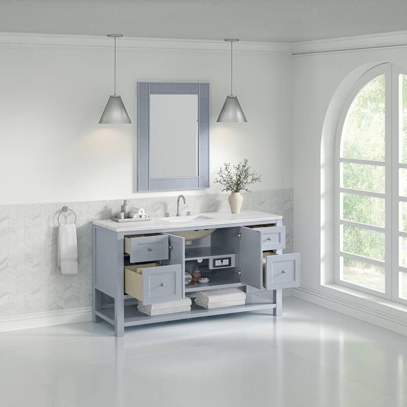 Breckenridge 60" Single Vanity, Serenity Blue