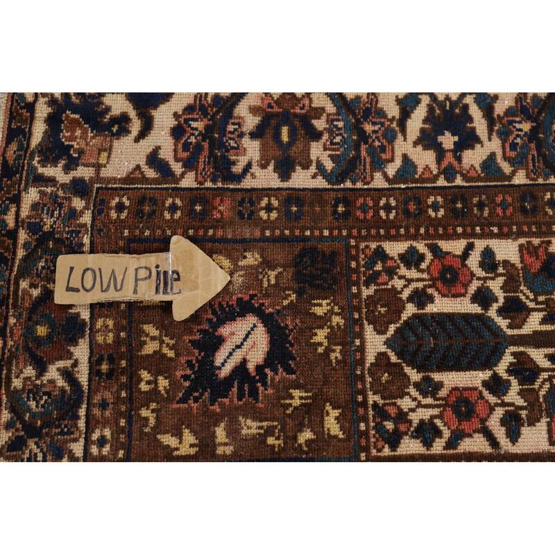 Bakhtiari Vintage Persian Rug Hand-Knotted Geometric Wool Carpet - 5'2" x 9'11"