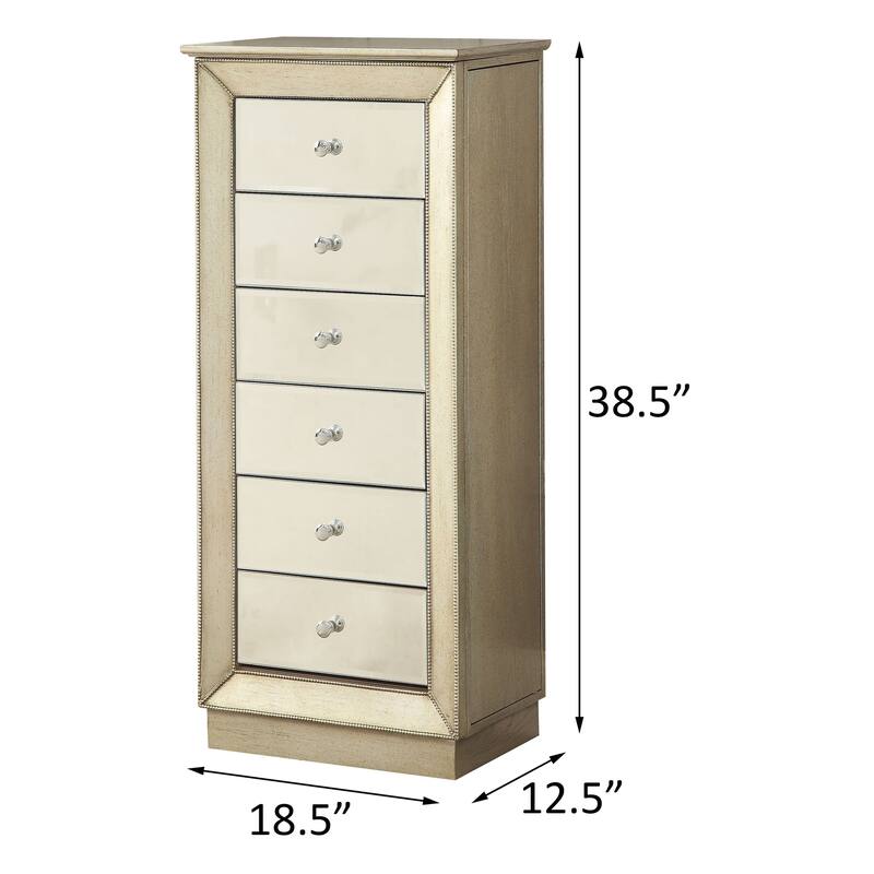 Isabel 6-Drawer Jewelry Armoire