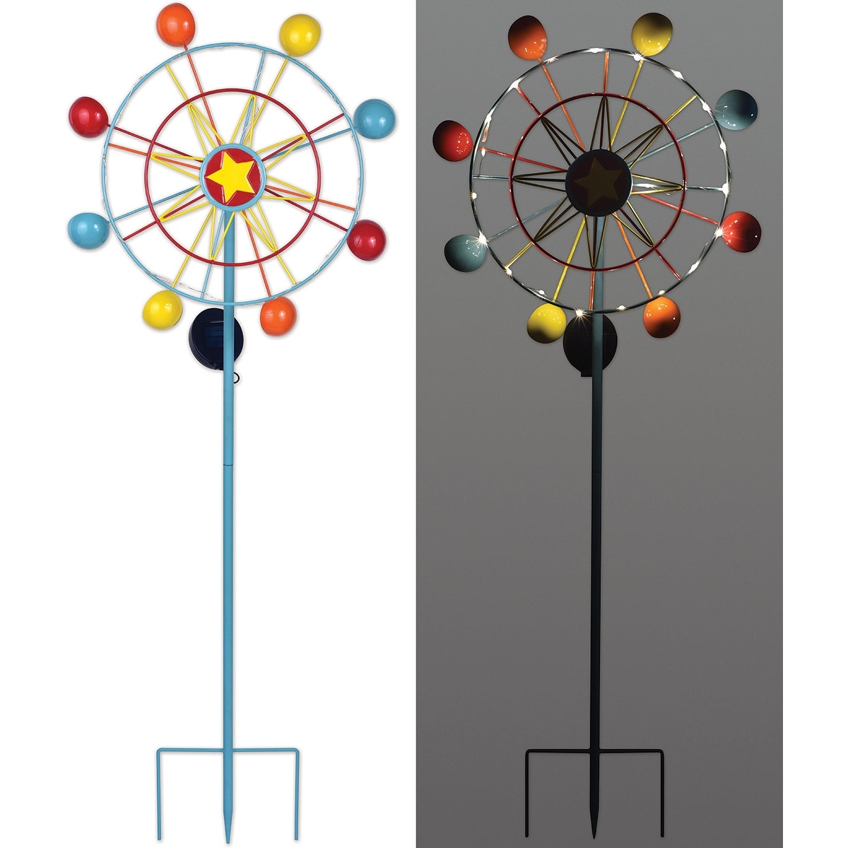 Ferris Wheel Solar Spinner Stake - 95446