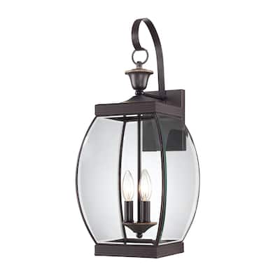 Oasis 3-Light Outdoor Wall Lantern in Medici Bronze