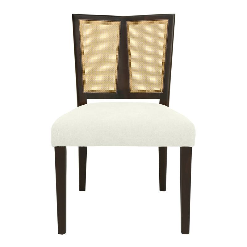 Christopher Knight Home - Oliver Mid-Century Rattan Back Upholstered Dining Chair Set of 2