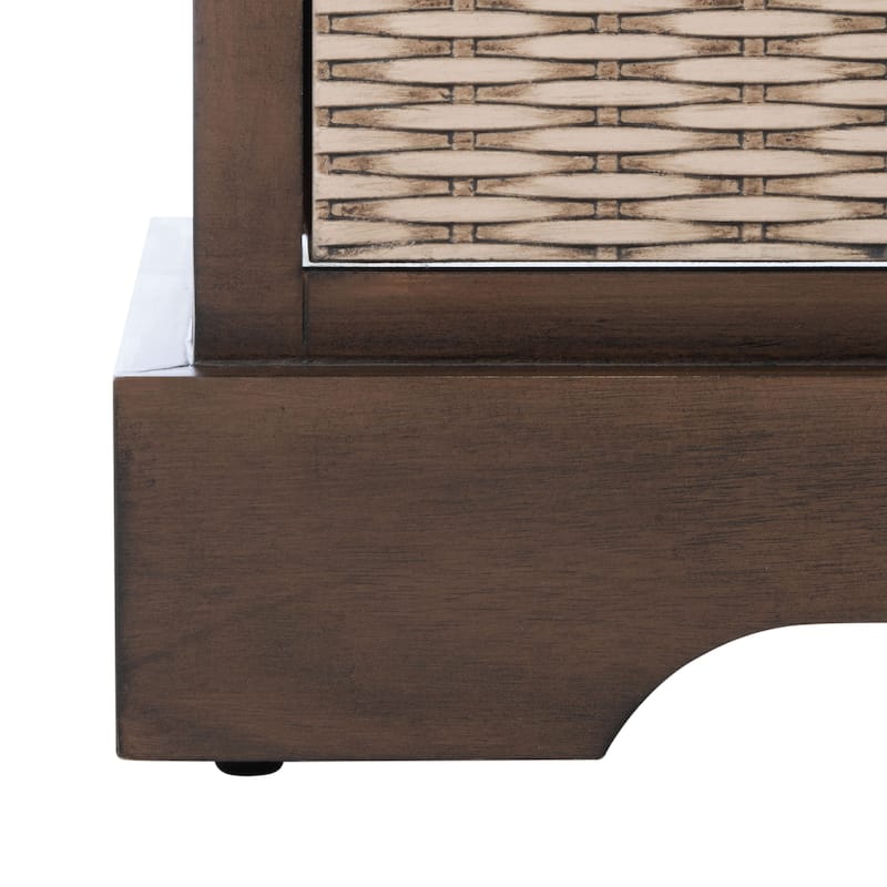 SAFAVIEH Landers 2-Drawer with Cushion Storage Bench - 32.3" W x 15" L x 19" H