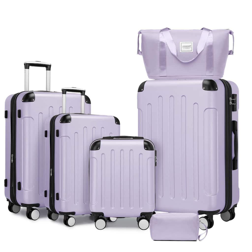Luggage Sets 6 Piece with Duffel Bags, Hardside Expandable Suitcases with Spinner Wheels TSA Lock