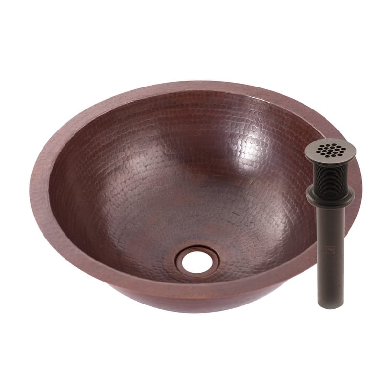 Miseno Round 17" Copper Drop-In or Undermount Bathroom Sink