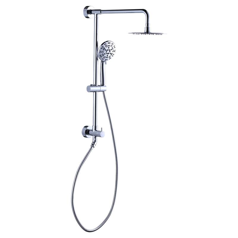 WOWOW Single Handle 7 Spray Patterns Shower Faucet Systerm - Polished Chrome