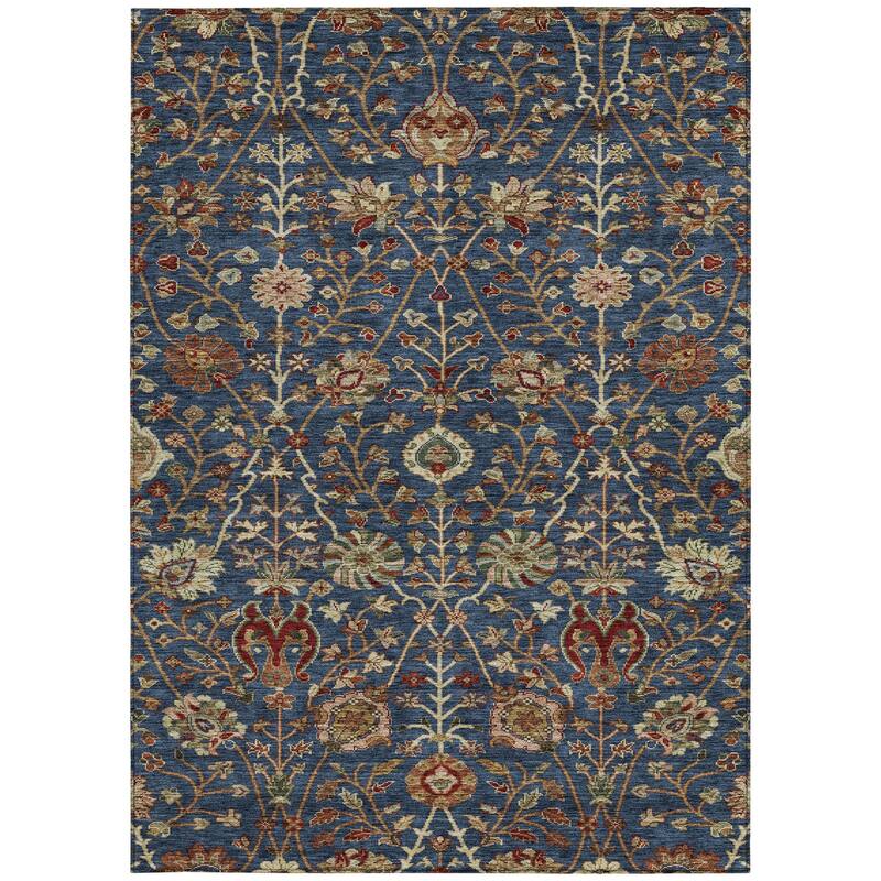 HomeRoots Floral Transitional Rectangle Outdoor Rug