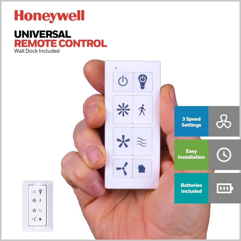 52" Honeywell Neyo Contemporary Indoor LED Ceiling Fan with Light, Remote Control