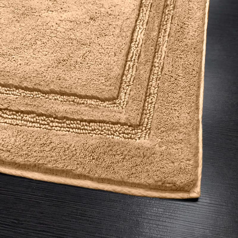 Superior Cotton Solid Non-slip Backing 2-Piece Bath Rug Set
