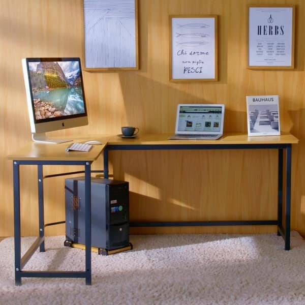Shop Tribesigns Modern L Shaped Desk Corner Computer Desk Study