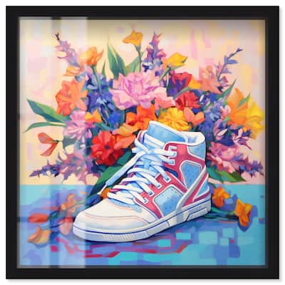 Colorful Sneaker Bouquet II Shadowbox by Art Remedy