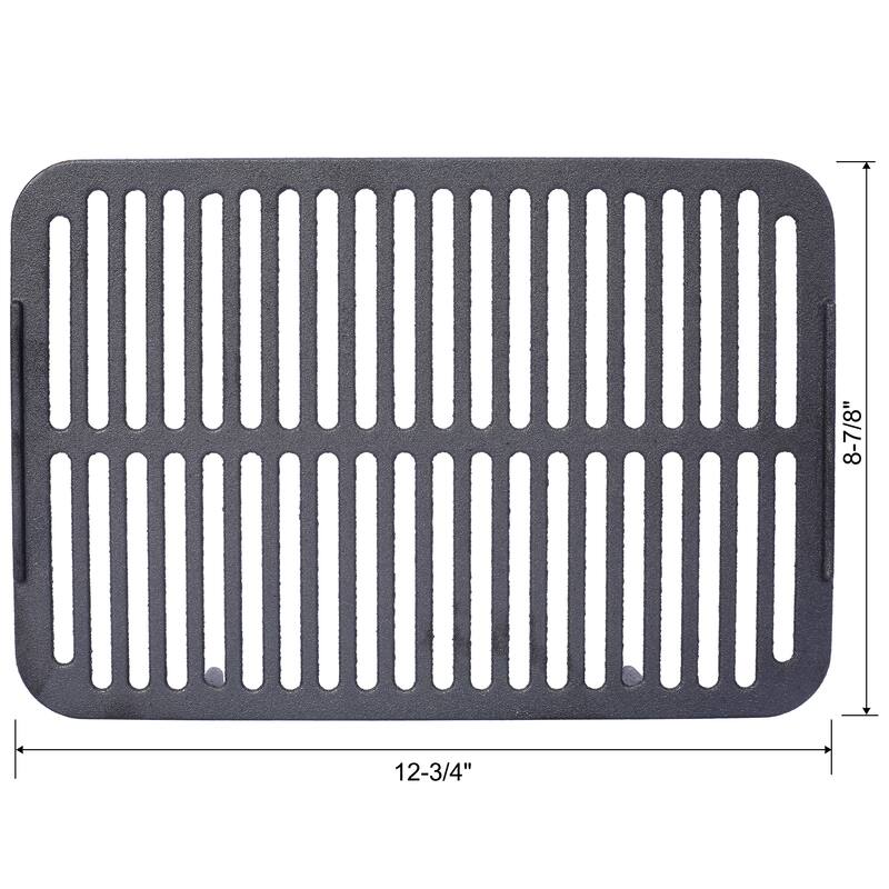 Anmytek Compact Cast Iron Tabletop Charcoal Grill with Dual-Layer Grate, Portable Mini BBQ Grill with Sliding Ash Door