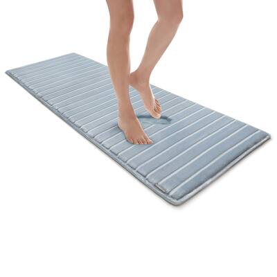 Extra Thick Modern Luxury Charcoal Infused Memory Foam Bath Mat Rug with, GripTex Skid Resistant Base,Fade & Pilling Resistant