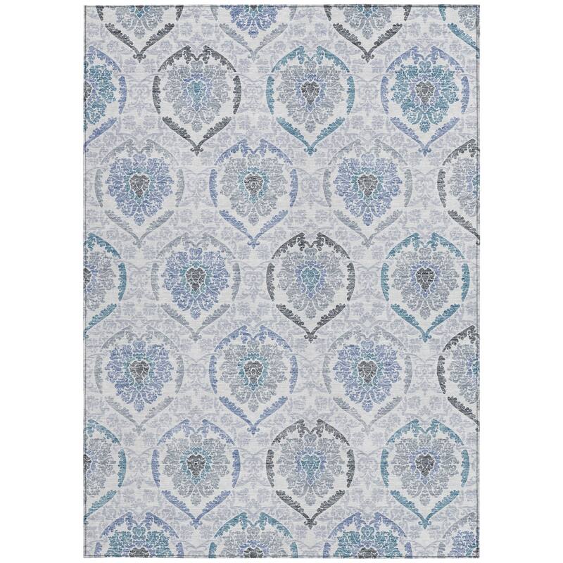 HomeRoots Medallion Transitional Rectangle Outdoor Rug