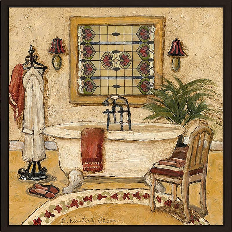 "Art Deco Bath II" Print on Floating Canvas