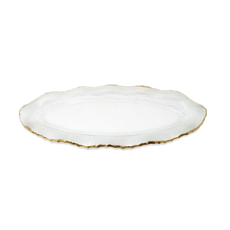 Glass Plate with Scalloped Rim
