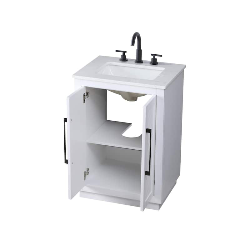 Elegant Lighting VF29024 Chase 24" Free Standing Single Basin Vanity