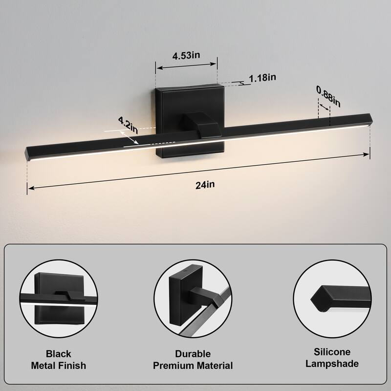 Modern Vanity Lighting Fixtures 24/32/39'' Bathroom Vanity Lights Over Mirror Wall Sconce for Bathroom