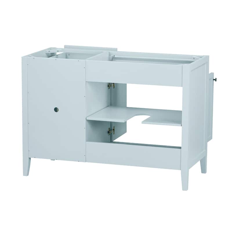 Layla Bathroom Vanity in Ice Blue with White Engineered Stone Top