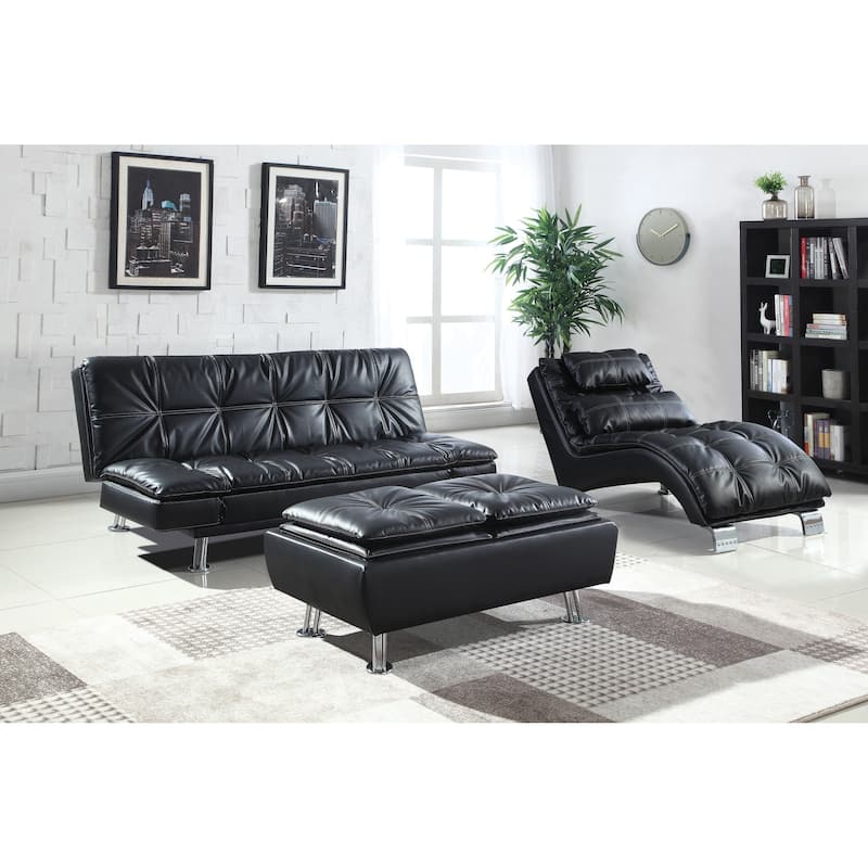 Larkin Upholstered Sofa Bed with Metal Legs
