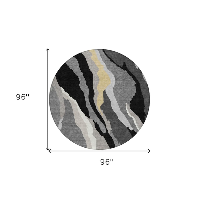 HomeRoots Abstract Transitional Rectangle Outdoor Rug