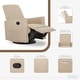 preview thumbnail 19 of 18, Evolur Raleigh Glider in Light Sand, Upholstered Plush Seating 360° Swivel Glider Rocking Chair