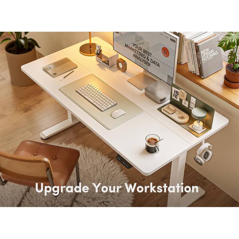 FEZIBO Electric Standing Desk, Height Adjustable Stand up Desk, Sit Stand Home Office Desk, Computer Desk