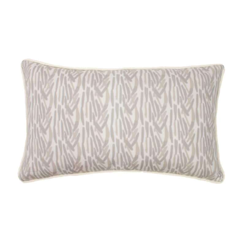 Jiti Outdoor Modern Minimal Waterproof Sunbrella Custom Design Bamboo Textured Patterned Decorative Accent Lumbar Pillows