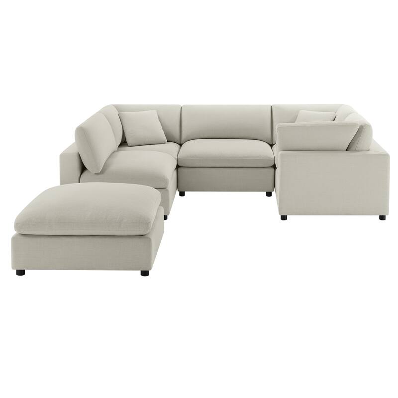 Cambrai Modular 6-Piece Sectional by Greyson Living - Beige Fabric