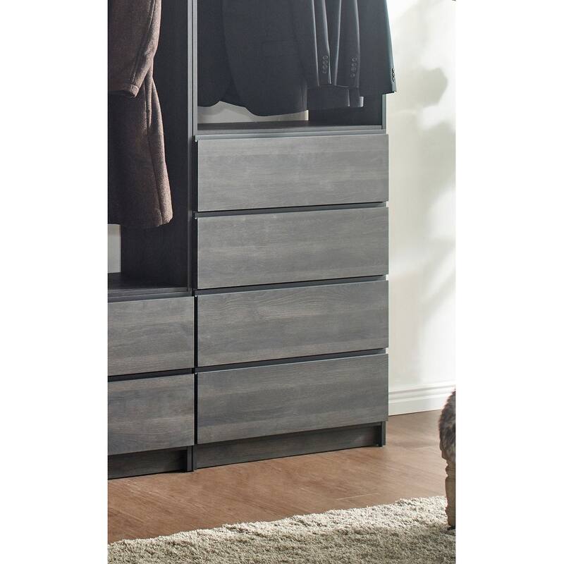 Prosper Gray Freestanding Walk in Wood Closet System