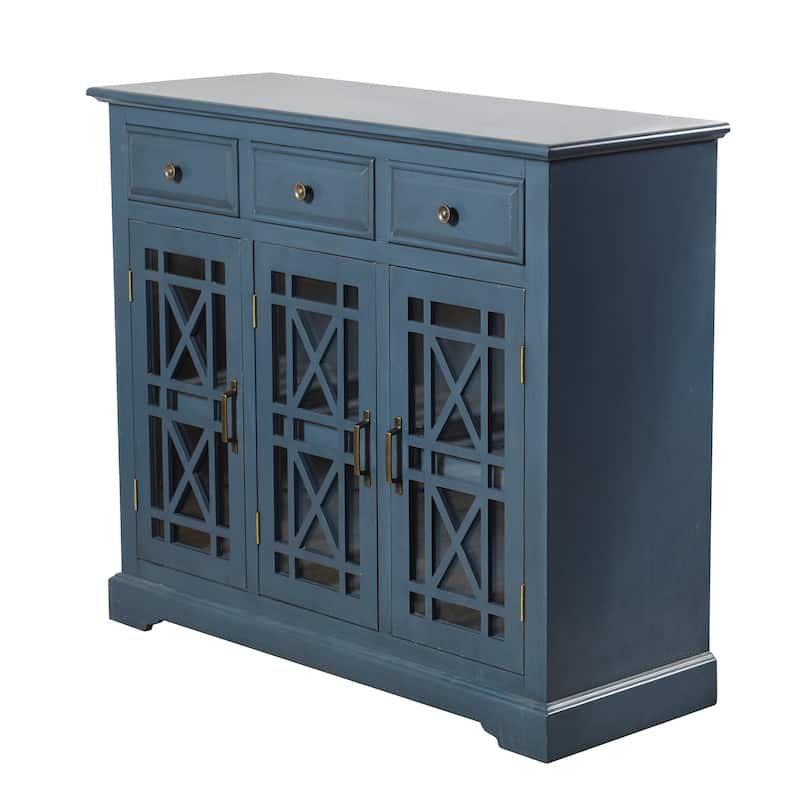StyleCraft Archer Ridge Navy Blue 3 Drawer with 2 Door Sideboard